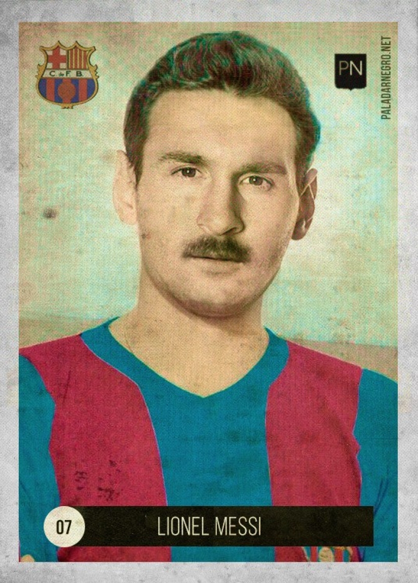 What famous football players would look like if they lived and played in the 50s