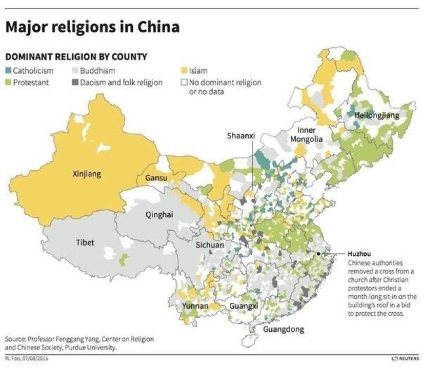 What religion do the Chinese profess?
