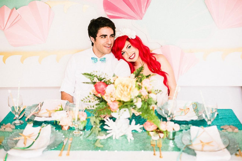 What would the wedding of the little mermaid Ariel look like in real life