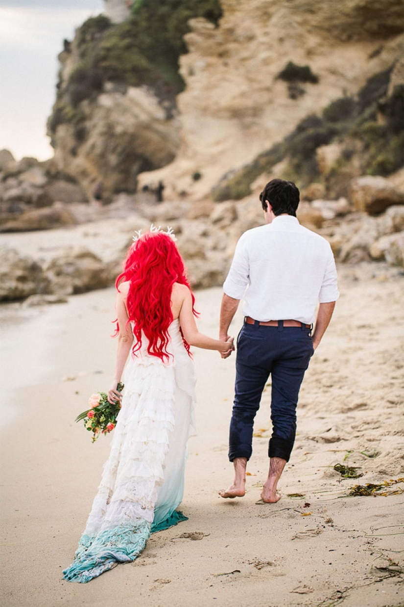 What would the wedding of the little mermaid Ariel look like in real life