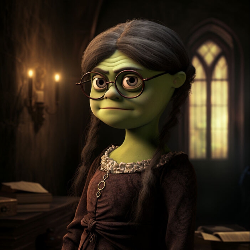 When AI Meets Magic: I Gave Harry Potter Characters A Shrek-Tastic Makeover