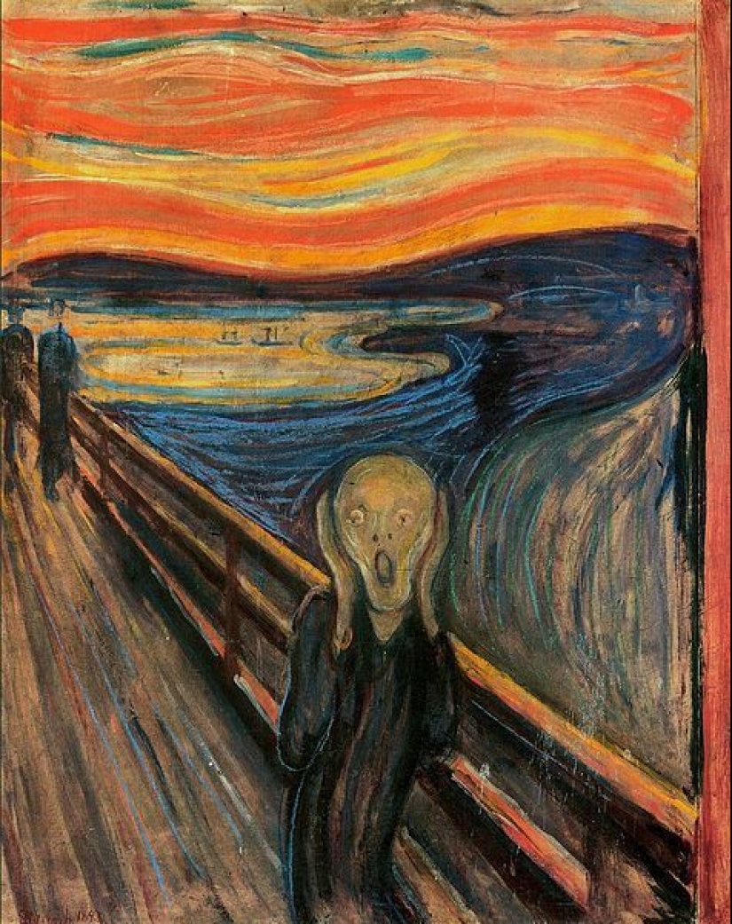 Who cries on the famous painting by Edvard Munch
