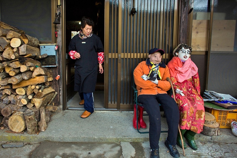 Why do 35 people and 150 stuffed animals live in a Japanese village?