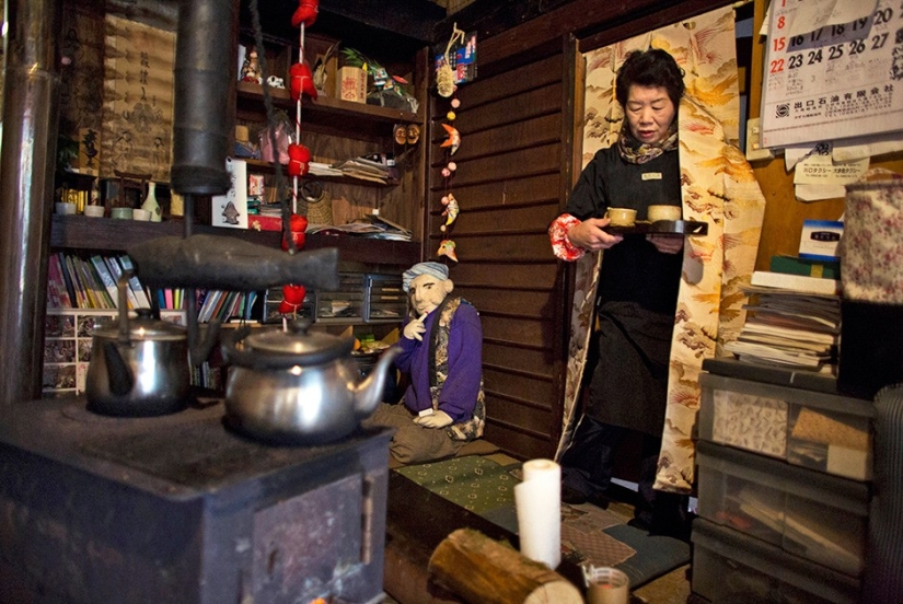 Why do 35 people and 150 stuffed animals live in a Japanese village?