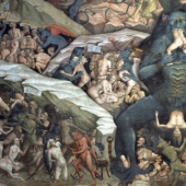 Why in the Middle Ages demons were painted with faces between their legs