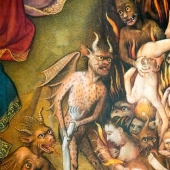 Why is the devil depicted with horns and hooves
