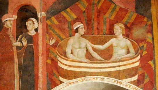 Why were the inhabitants of medieval Europe afraid to wash