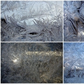 Winter magic on glass