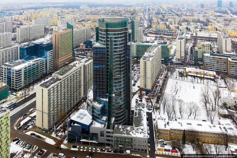 Winter Warsaw from above