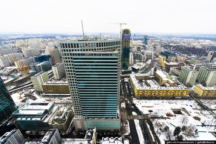 Winter Warsaw from above