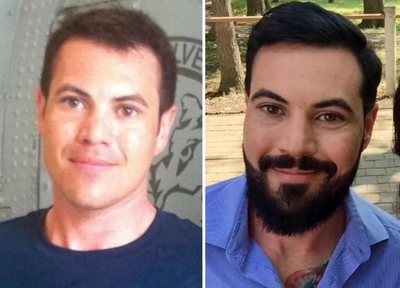 With and without a beard: 25 photos of how facial hair changes men