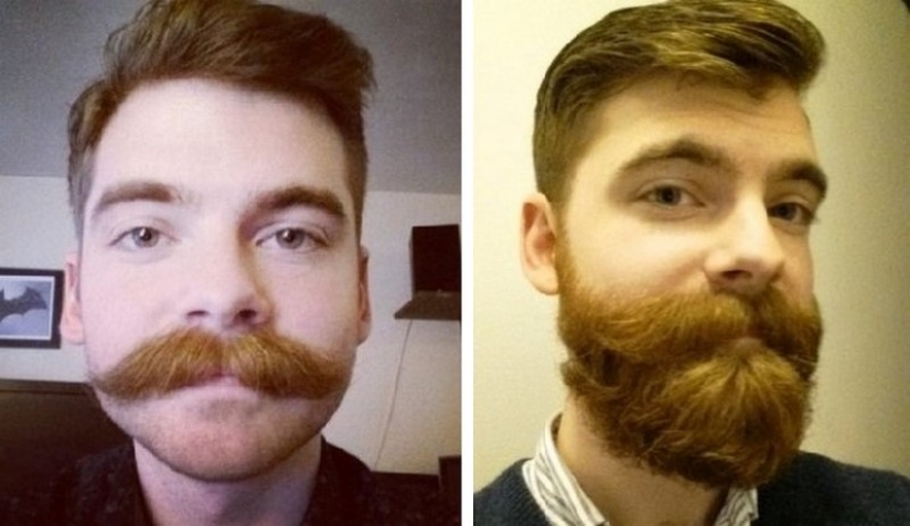 With and without a beard: 25 photos of how facial hair changes men