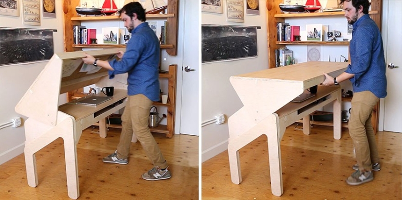 Work well - walk well: a transforming table from Jonathan Odom