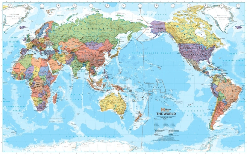 World maps - what they look like in different countries