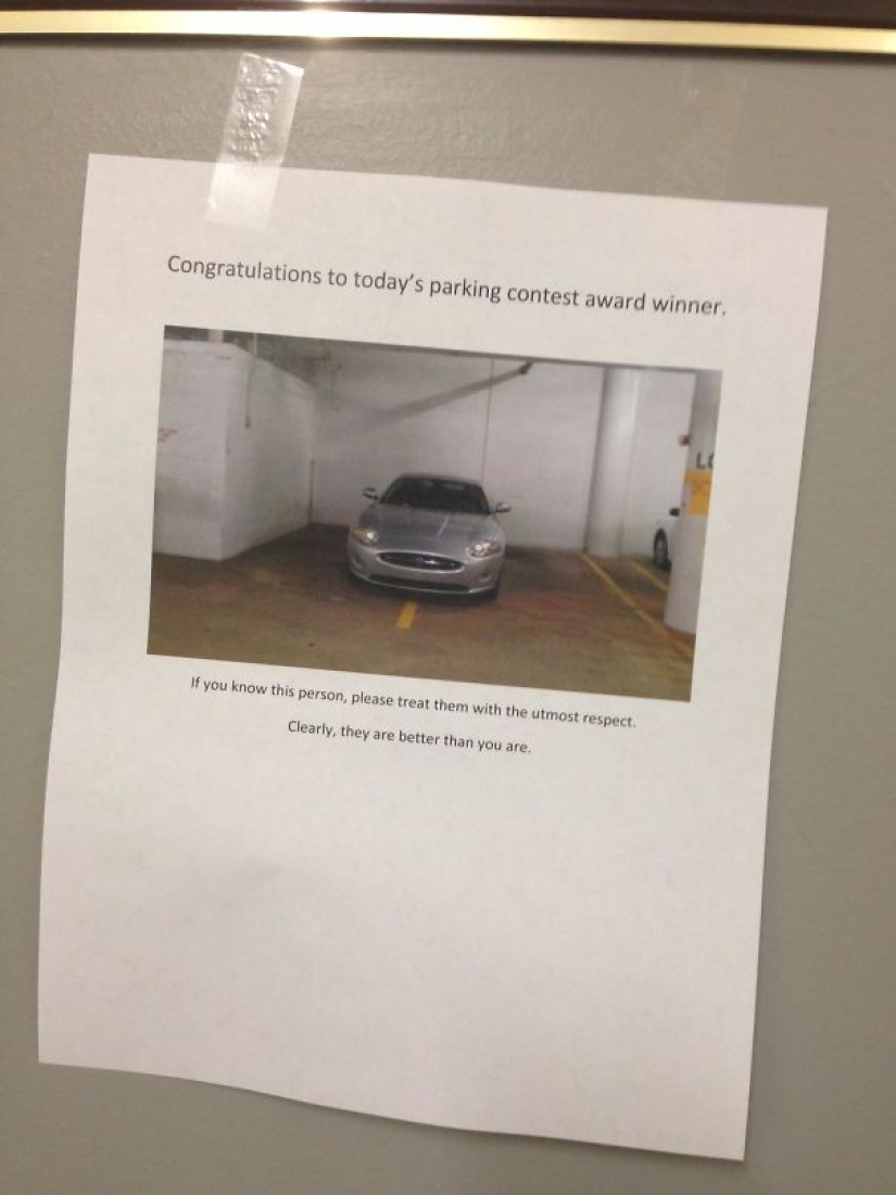 Yes, who gave you a license: 12 examples of how drivers who can't park were taught a lesson