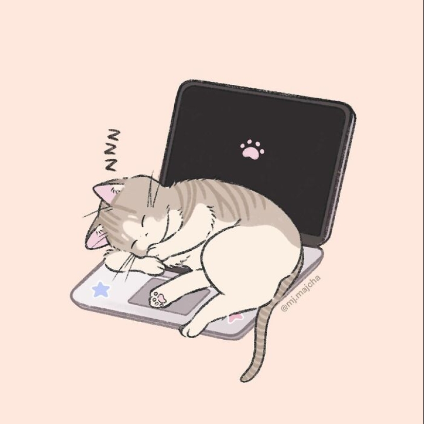 10 Adorable Cat Illustrations By This Artist That Are Taking Instagram By Storm