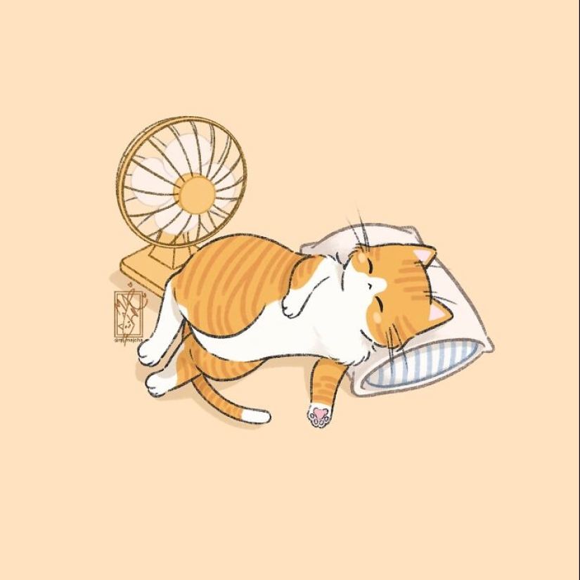 10 adorables ilustraciones de gatos de este artista que están arrasando en Instagram