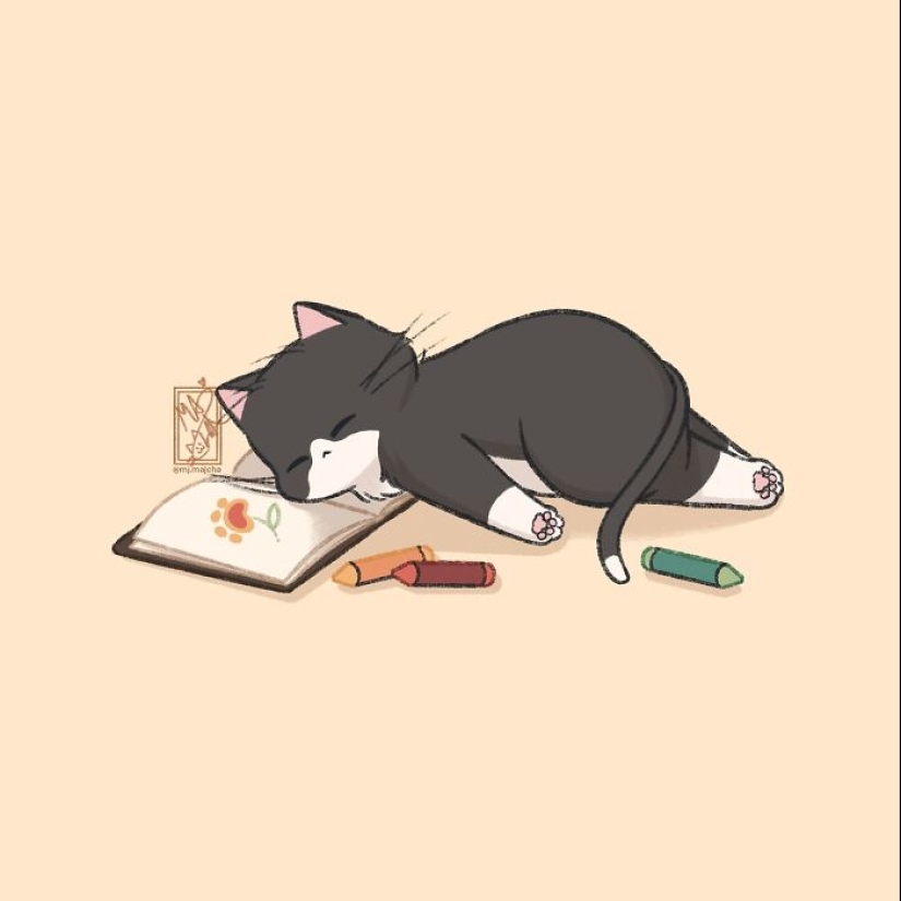 10 adorables ilustraciones de gatos de este artista que están arrasando en Instagram