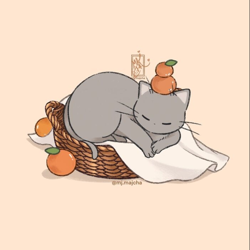 10 adorables ilustraciones de gatos de este artista que están arrasando en Instagram