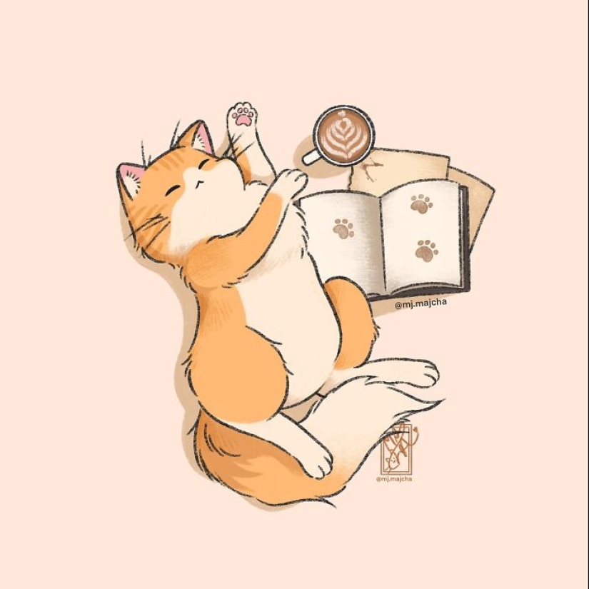 10 adorables ilustraciones de gatos de este artista que están arrasando en Instagram