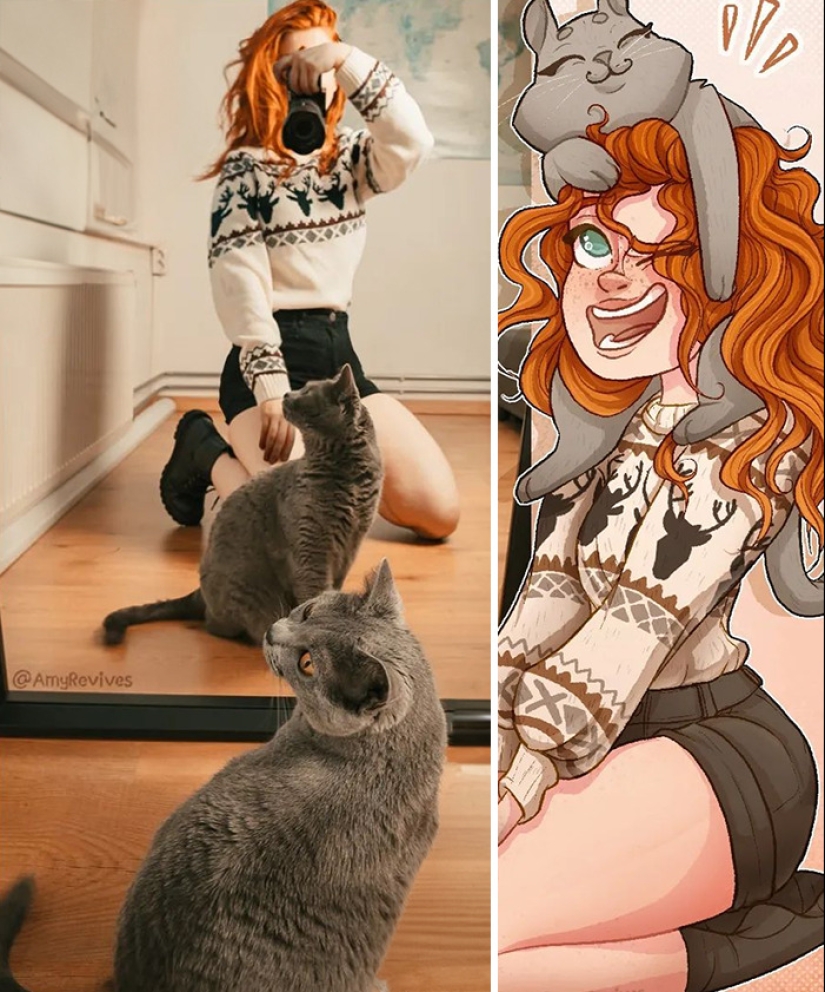 10 On-Point Cartoon Characters Recreated From Images That This Artist Took Of Herself