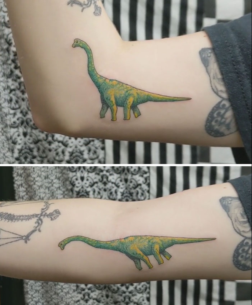 10 veces la gente tuvo una idea genial de tatuaje de dinosaurio y se ejecutó a la perfección