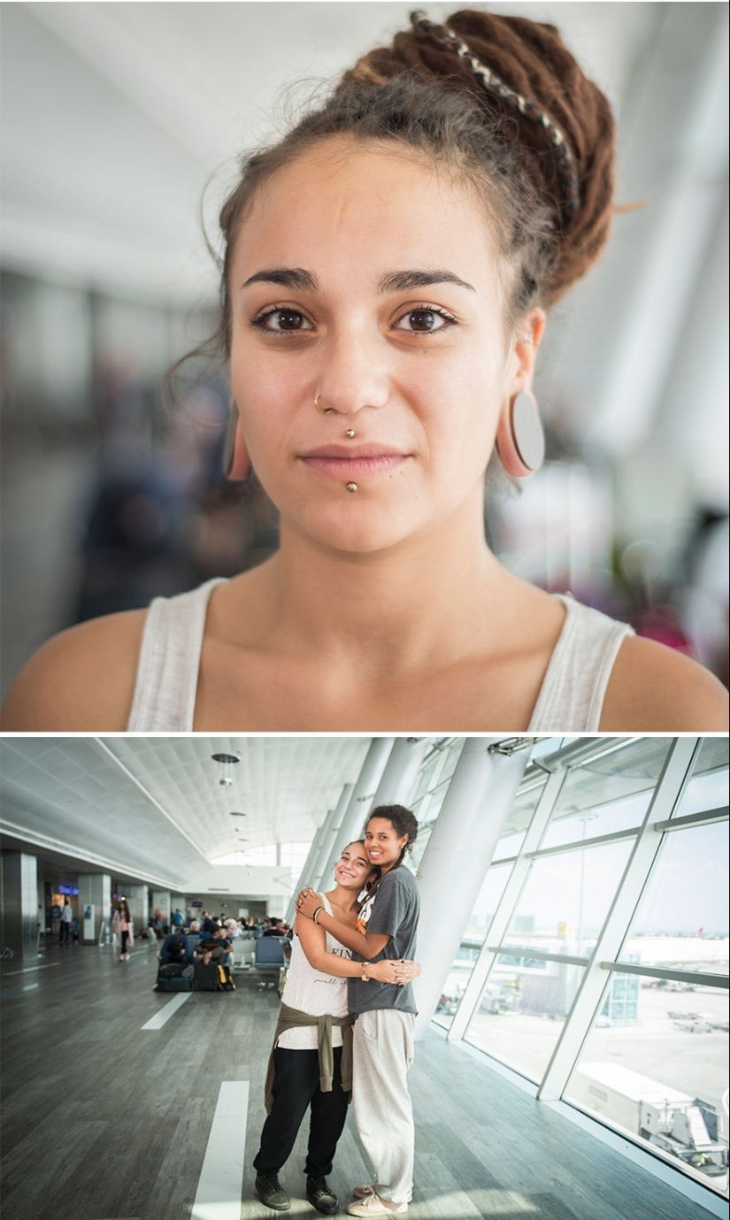 "100 caras en 100 países": emocional retratos de pasajeros del aeropuerto de Estambul