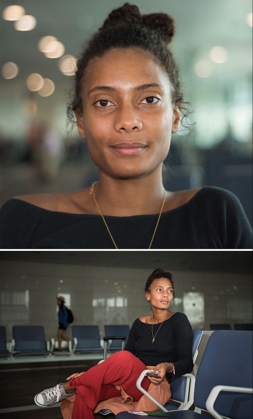 "100 caras en 100 países": emocional retratos de pasajeros del aeropuerto de Estambul