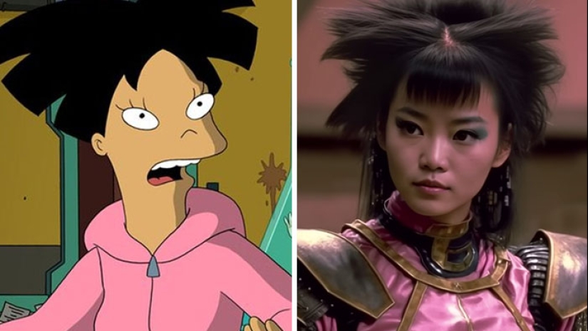 11 Side-By-Side Pics Showing Futurama Characters And Their 80s Sci-Fi Movie Versions