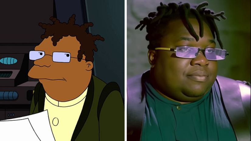 11 Side-By-Side Pics Showing Futurama Characters And Their 80s Sci-Fi Movie Versions