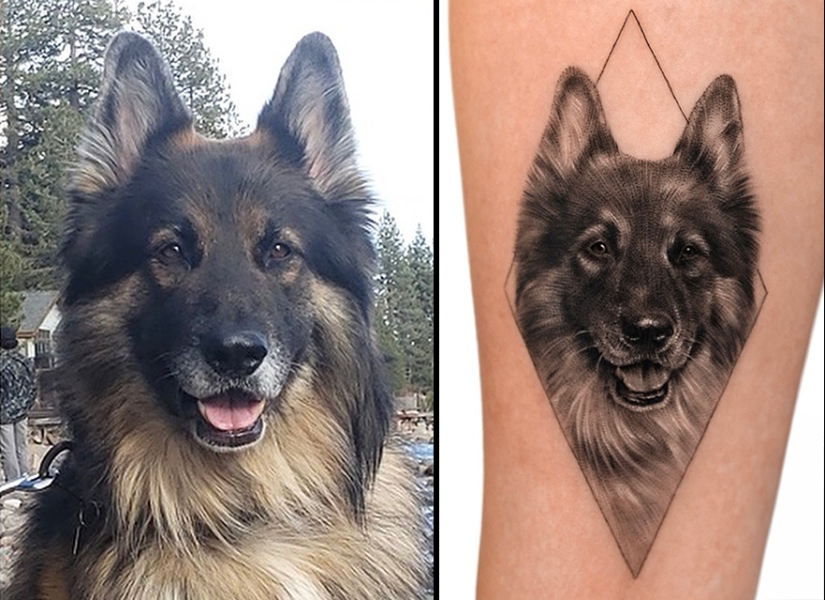 11 Tattoos That Owners Will Cherish Forever As They Feature Realistic Portraits Of Their Pets