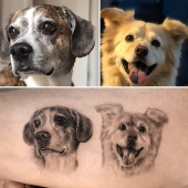 11 Tattoos That Owners Will Cherish Forever As They Feature Realistic Portraits Of Their Pets