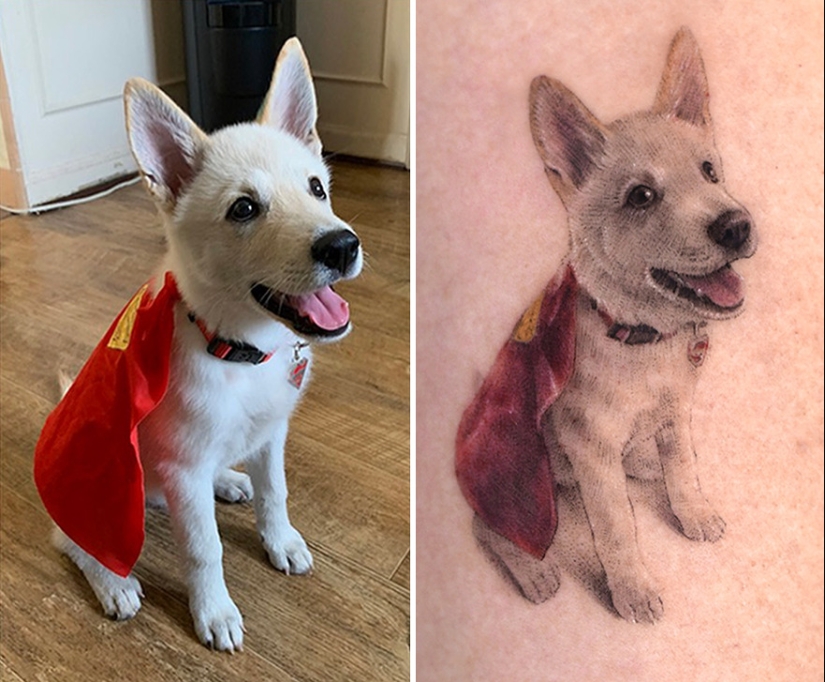 11 Tattoos That Owners Will Cherish Forever As They Feature Realistic Portraits Of Their Pets