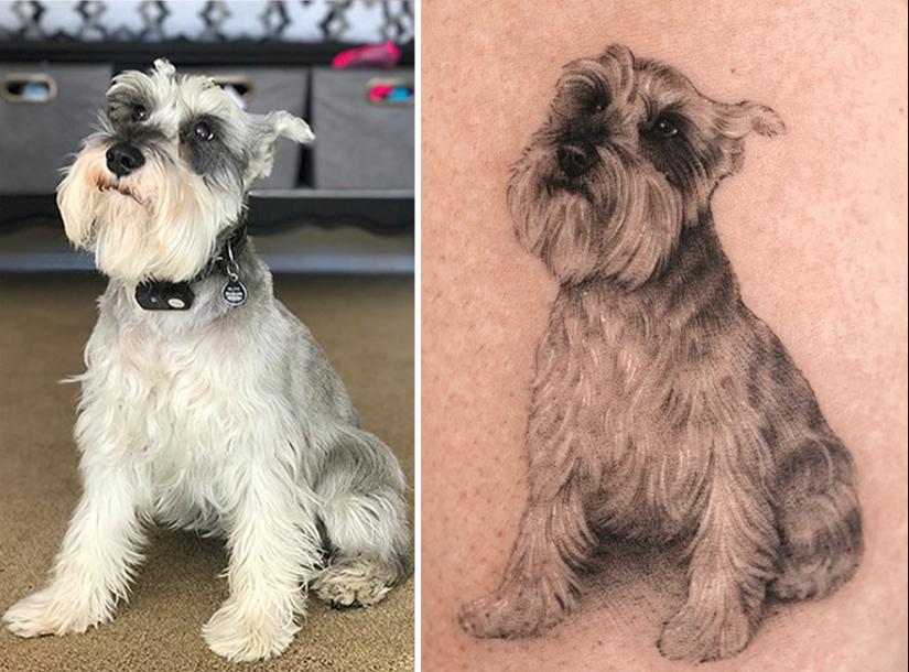 11 Tattoos That Owners Will Cherish Forever As They Feature Realistic Portraits Of Their Pets