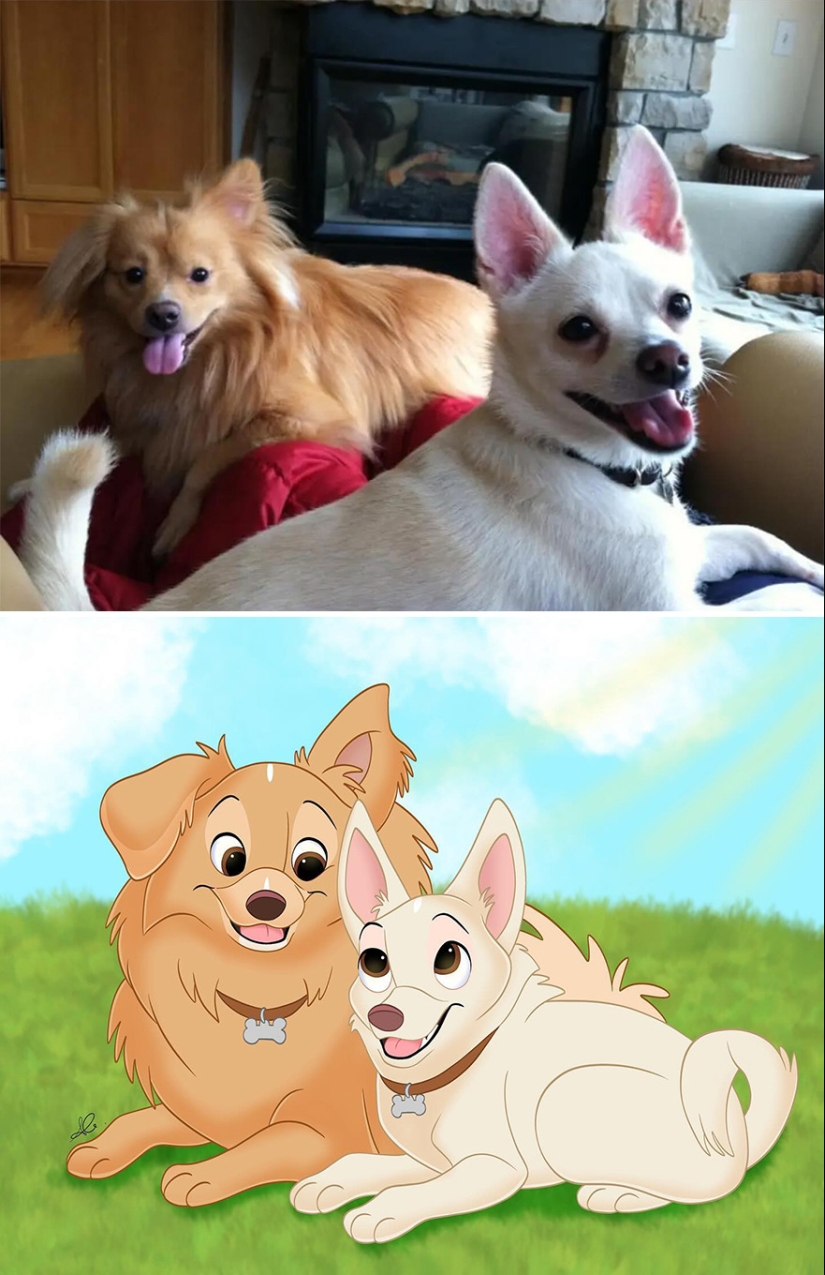 12 Adorable Pet Portraits In Disney Style By This Artist