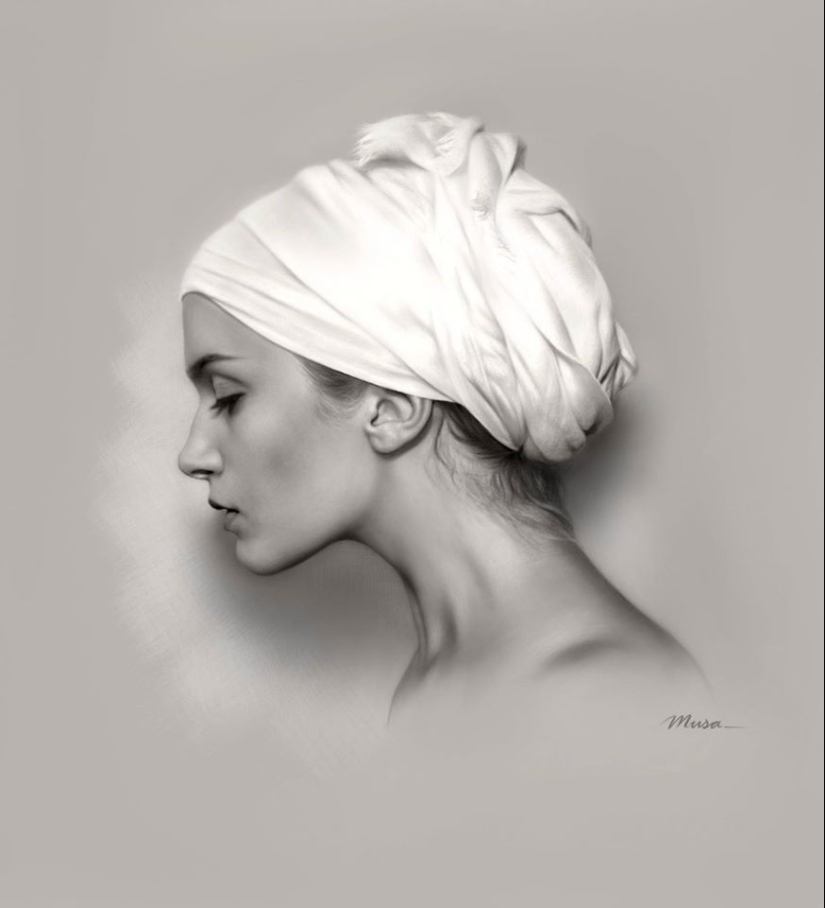 12 hermosas chicas en Hyper-realista a lápiz retratos de Musa Celik