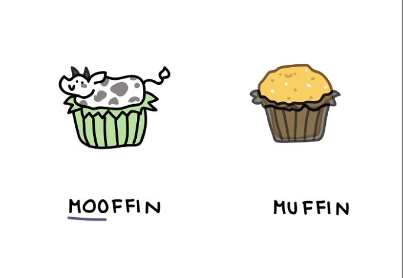 12 Illustrations Highlighting The Funny Differences Between Words That I Created