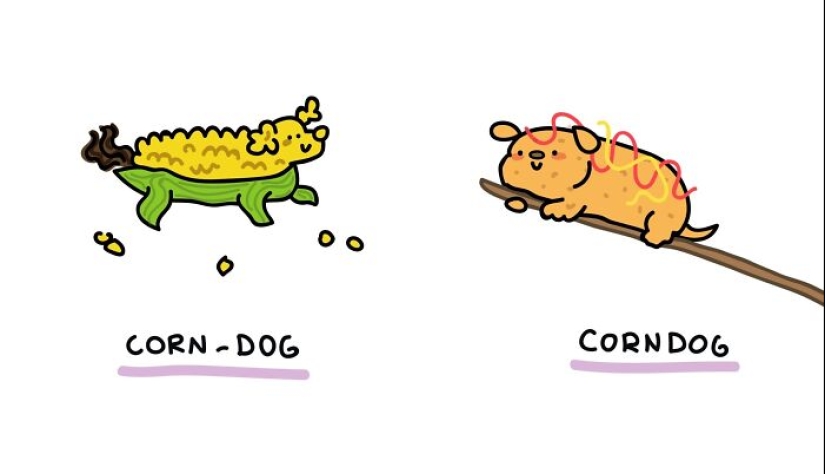 12 Illustrations Highlighting The Funny Differences Between Words That I Created