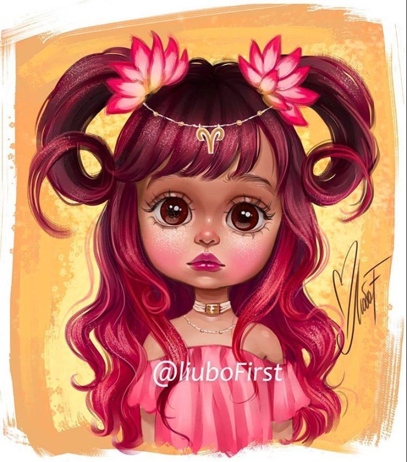 12 Zodiac signs in the form of charming cuties from a Russian artist