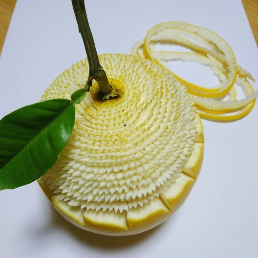 13 Delicate And Intricate Art Pieces Carved Out Of Vegetables And Fruits By Gaku