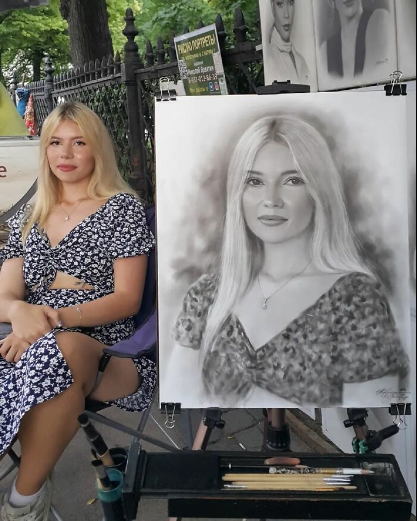 14 New Realistic Portraits Drawn By This Street Artist