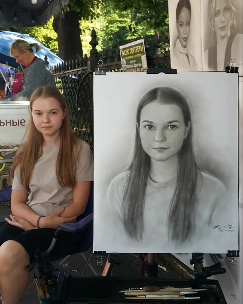 14 New Realistic Portraits Drawn By This Street Artist