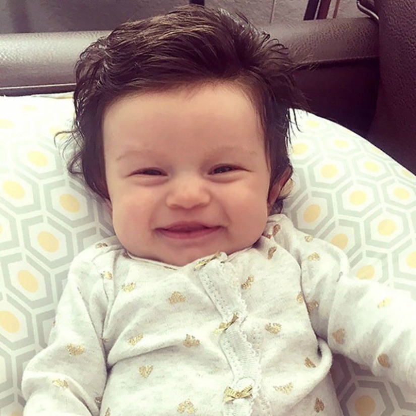 15 cute kids born with gorgeous hair