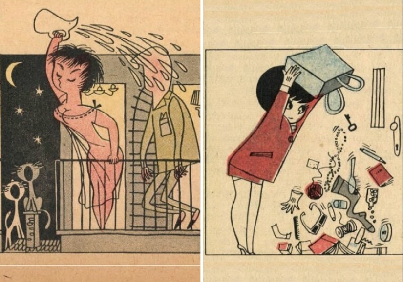 15 funny retro comics about a beauty named Yucika