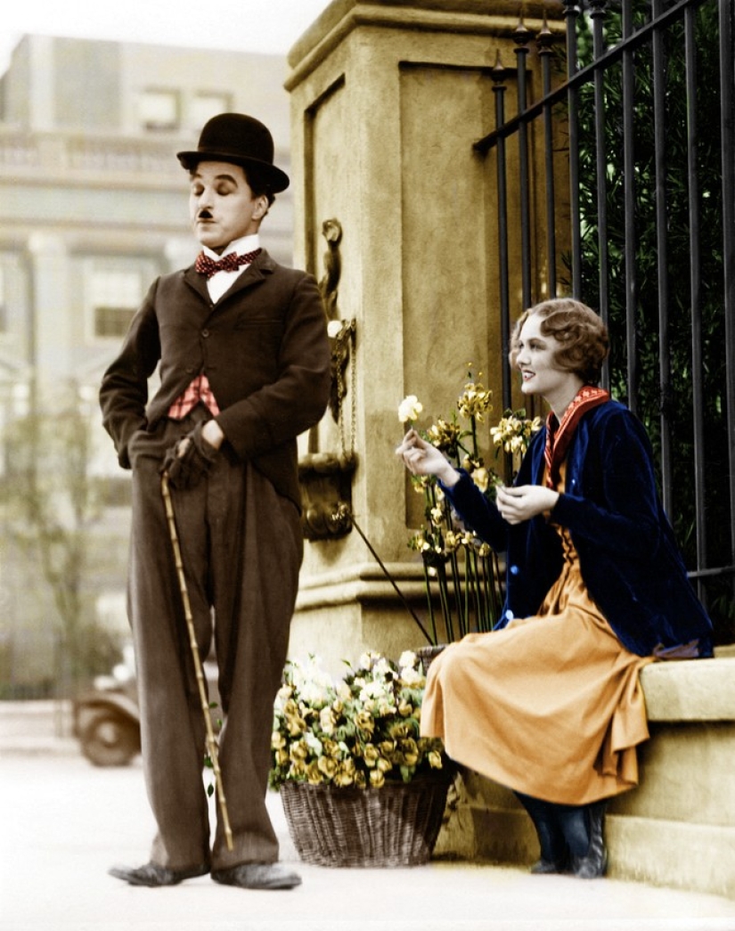 15 rare colored photos of Charlie Chaplin made in the 1910-1930 years