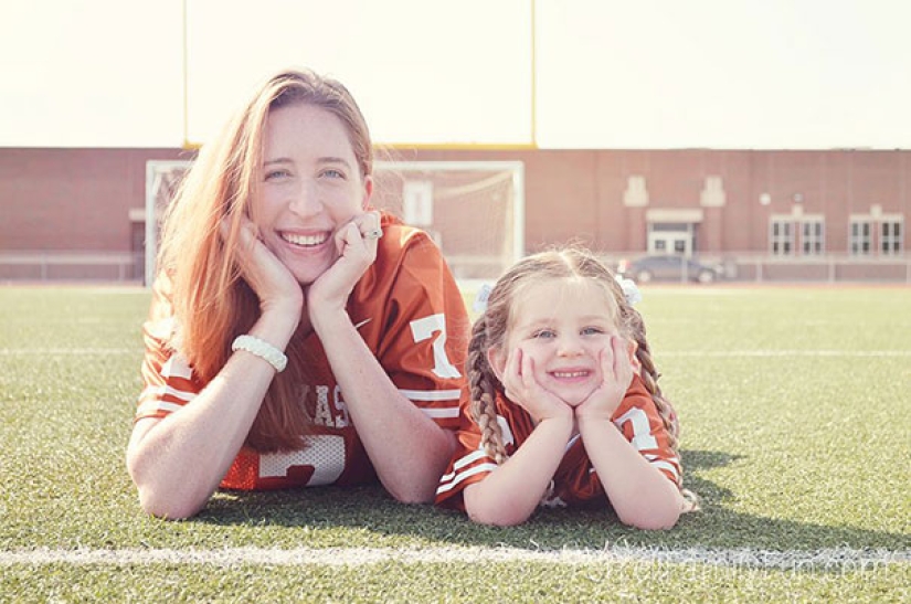 16 beautiful moms together with their tiny, but no less charming copies!