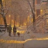16 cozy snow paintings, which give warmth