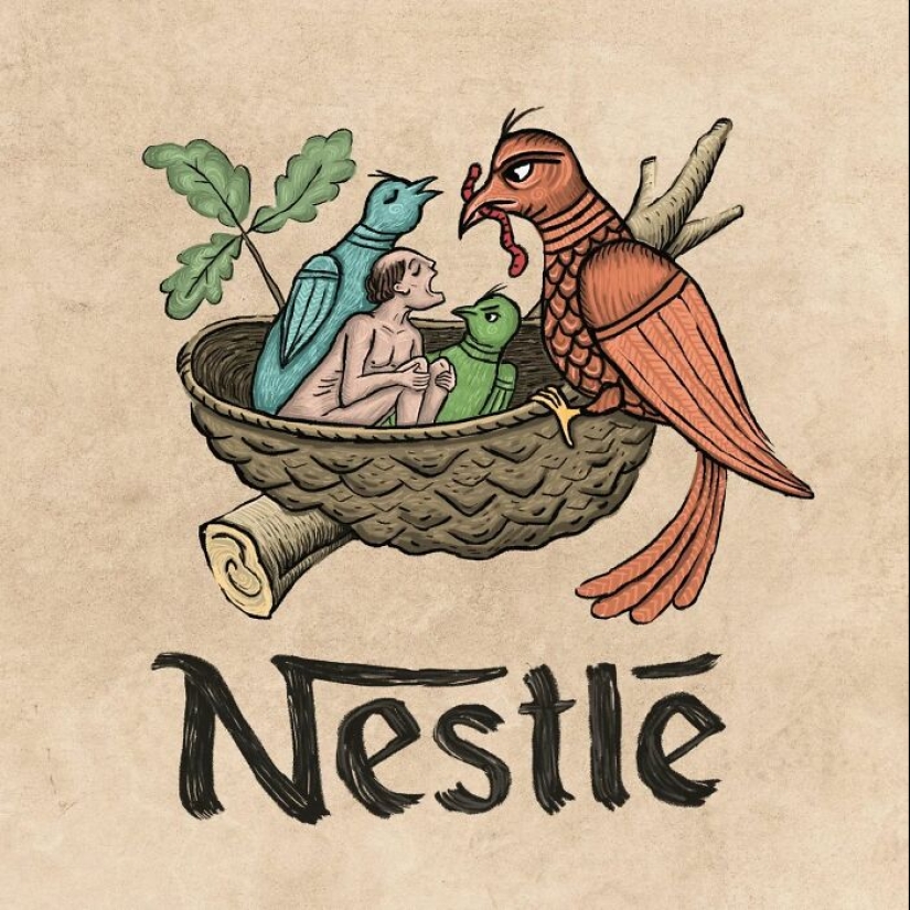 16 Hilariously Reimagined Logos That Look Like They Belong In Medieval Times By This Artist