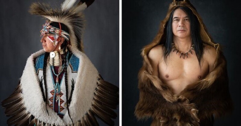 16 increíbles retratos de indios americanos en trajes rituales