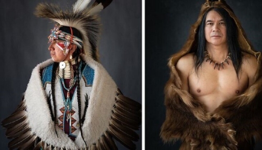 16 increíbles retratos de indios americanos en trajes rituales